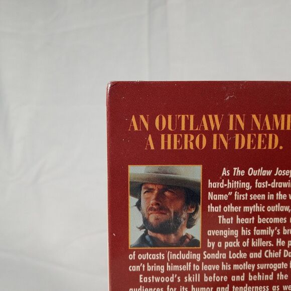 The Outlaw Josey Wales VHS WB 75 Years Edition Factory Sealed New Clint Eastwood - Picture 10 of 16